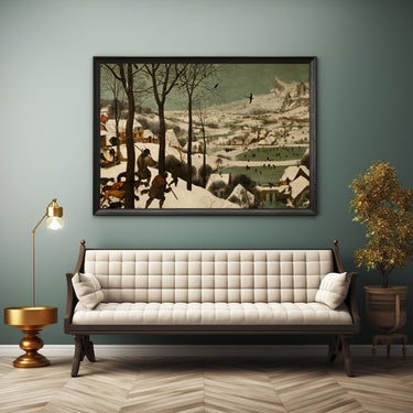 Hunters in the Snow Painting